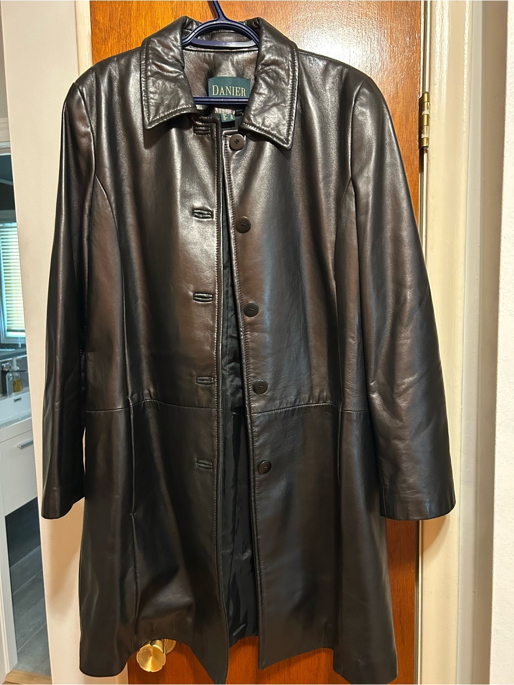 Danier Black Leather  Coat